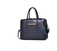 Leather Business Men's Briefcase Male Shoulder Bag Men Messenger Laptop Computer Designer(Dark a)