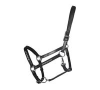 Leather cabezada de cuadras HKM Leather Head Collar Sparkle - Cob