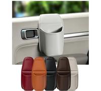 Leather Car Door Cup Holder, Removable Hook and Loop Drink Holder for Front Seat and Backseat, Car Door Organizer (White)