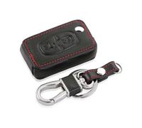 Leather Car Key Cover Case Keychain for Peugeot 107 208 207 3008 308 RCZ 508 408 2008 407 307 206 2 Buttons Fold Key (Black)