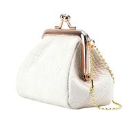 Leather Coin Pouch,Kiss Lock Wallet Portable - Lipstick Holder Bag - Luggage & Travel Gear For Women Girls Ladies Travelers Collectors Professionals Cash Cards Receipts Shopping Traveling,