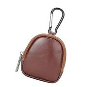 Leather Coin Pouch | Waterproof Zipper Change Bag | Compact Card and Coin Wallet For Men and Women, Portable Change Holder For Everyday Use, Travel, and Organizing, Waterproof Change Bag, Café,