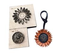 Leather Craft - Juego de punzones troquelados, diseño de girasol, herramienta de troquelado de metal, plantilla de grabado en relieve