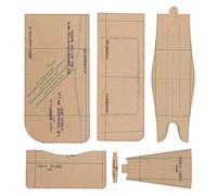 Leather Craft Templates 6PCS | DIY Handbag Purse Making Kit with Acrylic Guides | Reusable Pattern Tool for Leatherworking/Bag Making/DIY Projects | 2-4 Inch Accurate Guides