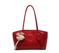 Leather Cross Body Bag Women Shoulder Bag Versatile Tote Handbags Large Capacity Handbag with Pendant for Women Ladies Work Shopping Traveling Dating Party Daily Use
