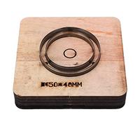 Leather Cutting Mold Round Wooden Base, Leather Die Cutting Mold, Incisive Alloy Steel Blade for Clean Cuts in Leather Craft and DIY Earrings, Birch Handle Tool with 50 x 40mm Prec