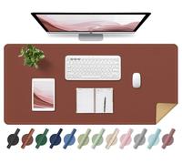 Leather Desk Pad, Office Desk Mat, Non-Slip Large Mouse Pad, Waterproof Desk Protector Mat, Computer and Laptop Mat for Desk, Desk Desktop Mat for Writing, Desk Blotter Pads Decor (Brown, 80x40CM)