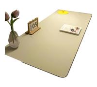 Leather Desk Pad, PVC Table Mat for Office & Home, Waterproof Anti-Slip Blotter, Multi-Size Laptop Writing(Beige,50 * 160cm)