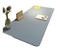 Leather Desk Pad, PVC Table Mat for Office & Home, Waterproof Anti-Slip Blotter, Multi-Size Laptop Writing(Blue,50 * 80cm)