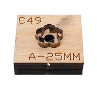 Leather Die Cutter Flower Shape, DIY Leather Cutting Die, High Hardness Incisive Leather Die Cutting Mold with Wooden Base, Reusable Durable High Carbon Steel Die for Leather Craft
