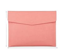 Leather Document Bag, Business Information, A4 Folder, Office Supplies, Storage(Pink)
