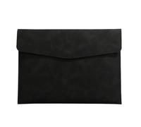 Leather Document Holder File Folder, Envelope Case Portable Pouch A4 Data Organiser for Documents Size : 331x240mm(Black)