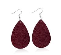 Leather Earrings Pendants Unique Leopard Snake Water Drop Shape for Festival Masquerade
