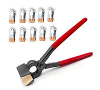 Leather Flat Wallet Pliers and 10 Hefty Leather Clip Clamps