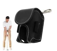 Leather Golf Bag - 1.77x1.77x3.35 in Portable Outdoor Golf Bag | Waist Hanging Small GolfBag for Men Women | Gôlf Tee Holder | Gôlf Ball Organizer with Keychains | Water-Resistant Pu Leather Golfing