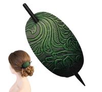 Leather Hair Barrette Set - Leather Hair Barrette with Stick, Faux Leatheer Hairr Barrettee Hairr Tie, Vintage Style Hairs Claw Clip Leathers and Stick Hairs Slide for Ladies, Girls, Womens