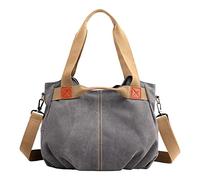 Leather Handbags Retro Fashion One Shoulder Crossbody Women's Bag Large Capacity Simple(Grey)