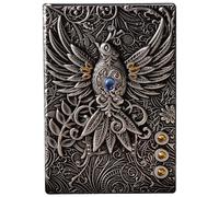 Leather Journal Diario - Retro Cover Writing Pad | Cuaderno de aventuras hecho a mano con rotulador de cinta, tapa dura rellenable, regalo para él y sus niñas