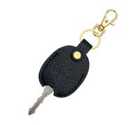 Leather Key Fob Sleeve - Key Protector Vintage Leather këy Sleeve | Leathers këy šleeve Stylish Keychain | For Women Men, Handmade PU Leathers, Wrist Wearable, Prevents Breakage, Black/Pink, 25g