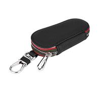 Leather Key Pouch Car Key Bag Kuuleyn Universal Car Auto PU Leather Zipper Key Case Holder Storage Bag Cover (Negra)