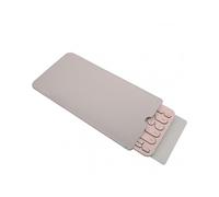 Leather Keyboard Sleeve Dustproof Waterproof Double Sided PVC Portable Keyboard Travel Sleeve Bag Case for Logitech K380 Light Gray and Silver