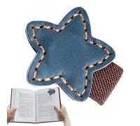 Leather Magnetic Bookmark, Pentagram Magnetics Buckle, Handmade Leather Page Marker, Strong Hold Books Clip, Ideal for Women, Men, Students, Teachers, Book Lovers, Brown, Coffee, Green, Red, Blue