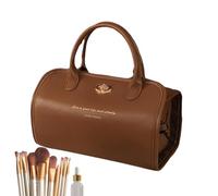 Leather Makeup Organizer, Cosmetic Organizer Waterproof, Leather Cosmetic Storage, Travel Cosmetic Pouch Leather, Waterproof Leather Pouch, Leather Travel Makeup Bag, Compact Leather Cosmetic Bag