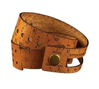Leather Measuring Ruler - Leather Wrist Ruler for Accurate Sizing, Marker Storage Sizer Tool with Convenient Wrap Design, Useful Gear for Crocheting Knitting Embroidery Weaving Stitching Crafts