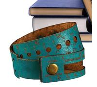 Leather Measuring Ruler - Wrap Wrist Sizer for Knitting Crocheting Weaving Stitching Embroidery | Flexible PU Strap with Precision Markings, Multi-Use Tool for Crafting Storage and On-the-Go Measuring