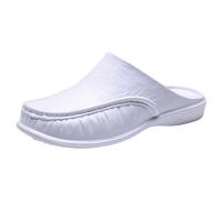 Leather Mules for Men UK Mens Wide Fit Slip on Slippers Open Back Orthopedic Moccasin Slip on Loafer Walking Driving Shoes Backless Lightweight Causal Boat Shoe Clogs Slipper Footwear