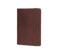 Leather Notebook Cover for A5 Journals (5.75 x 8.25 in), Handmade Full Grain Journal Case, Protective Planner Cover with Pen Holder, Refillable Writing Organizer for Office, Travel & Daily Use, Brown