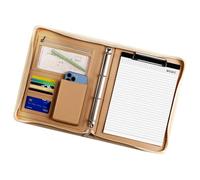 Leather Padfolio, Travel Organizer Pouch for Tablets, PU Business Folio with A4 Notepad, Resume Binder Folder, A4 Document Holder, Legal Pad Organizer for Men and Women, 53x34.5cm
