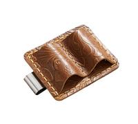 Leather Pen Holder with Metal Clip Notebook Pen Double Hole Pencil Clip for Journal Planner Folder Book Writing Tool Organizers
