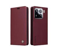 Leather Phone Cover with Strong Magnetic Closure for a Certain Brand 15 Pro Case Stand - Light Purple