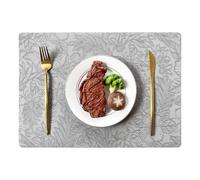 Leather Placemat for Dining Table Double-Sided Non-Slip Heat Insulation Mat Creative Decoration para restaurantes(Color2)