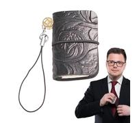 Leather Pocket Notebook - 64 Numbered Pages, Pocket-Sized Journal | Leather Notebook for Writing, Note-Taking, Work, School, Travel, Women and Men, Office, Personal Diary, Planner, Portable Writing