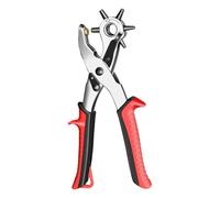 Leather Punch Tool, Belt Hole Maker, Eyelet Punching Pliers, Rotatable Head Design, Sturdy Steel Build, Perfect for Saddles Fabric Watch Bands Home Beginner Dog Collars, 8.85 inches