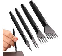 Leather Punch Tool - Belt Hole Puncher | Professional Lacing Stitching Punch, Stained Glass Making, 4-piece Leather Process Punching Tool Kit For Leathers Craft