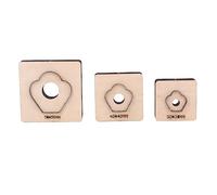 Leather Punching Die Kit | 3Pcs Flower Petal Shape Alloy Steel Cutting Template | DIY Leather Craft Tools for Leather/Cardboard/Rubber | 3 Sizes (30/40 / 50mm) with Birch