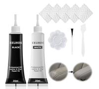 Leather Repair Agent Kit de réparation Crema de Reparación de Cuero,2PCS Kit Reparación de Cuero,Pasta de Reparación de Cuero,Cuero Liquido Reparador ,Reparación Arañazos en Cuero (Negro+Blanco)