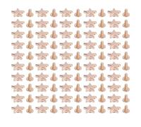 Leather Rivet Screw Set 50 Pieces 12mm Pentagram Shape Studs 7mm Crossed Screws for Clothing Leathercrafts Belts Bags Shoes Zinc Alloy Durable Decorative Rivets Christmas Gifts (Gold)