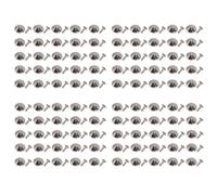 Leather Rivets Kit | 18mm Non - Corrosive Iron Studs for Wristbands/Hats/Belts | DIY Leather Craft Accessories with 200 Pieces (Silver)