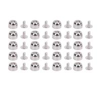 Leather Rivets Kit 20 Set Zinc Alloy Bucket Head Screw Rivets for Belts Handbags Shoes 10x6mm Concave Design Secure Fastening Durable Crafting Supplies Christmas Gifts (Silver)