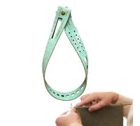 Leather Ruler - Adjustable Wrap Wrist Measure, Craft Marking Gauge Tool with Built In Pen Holder Sleeve, Flexible Sizing Reference Band, Ideal for Knitting Crocheting Sewing Projects