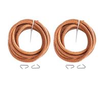 Leather Sewing Machine Belts 2 Pack | 70.9in Cowhide Drive Belt | Fits Old - Fashioned Sewing/Treadle Units | Strong, Easy Install with Hooks