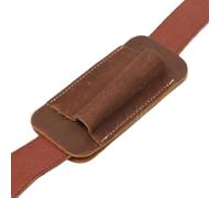 Leather Sheath, Horizontal Belt Carry Pouch, Handmade Vintage Holder, Secure Snap Closure, Outdoor Camping Gear, Gift for Men, Brown Full-Grain Leather, 4.65x2.24 Inch