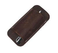 Leather Sheath Set, Horizontal Belt Carry, Vintage Holder, Product Size About 11.8x5.7cm Secure Closure Handmade Gift for Outdoor, Hunting, Camping Color Black/Brown/Coffee