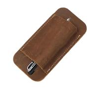 Leather Sheath Set, Horizontal Belt Carry, Vintage Holder, Product Size About 11.8x5.7cm Secure Closure Handmade Gift for Outdoor, Hunting, Camping Color Black/Brown/Coffee