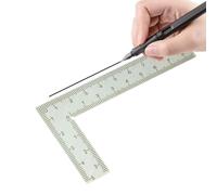 Leather Square Ruler - Double-Sided Stainless Steel L Scale | Precision Co