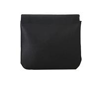 Leather Squeeze Coin Purse Pouch Change Holder For Men & Women Lambskin Pocket Cosmetic Bag, Earbud Case Storage Bag, Portable Travel Makeup Pouch, Mini Cosmetic Bag (Black)
